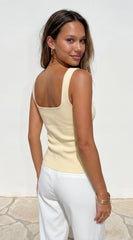 Sireya Button Up Knit Top - Yellow