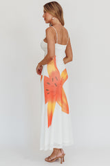 Kailua Floral Print Maxi Dress White