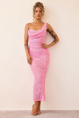 Spotlight Lace Maxi Dress - Pink