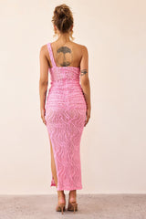 Spotlight Lace Maxi Dress - Pink