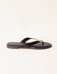 Pebble Embellished Flip Flops