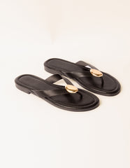 Pebble Embellished Flip Flops
