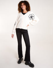 Flower Embroidery Cardigan