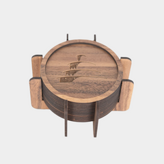 Al Ain Club Wooden Coaster Set