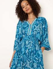Embellished Kimono Style V Front Dress