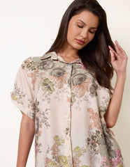 Floral Button Front Shirt