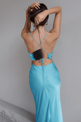 Charissa Slip Dress - Aqua