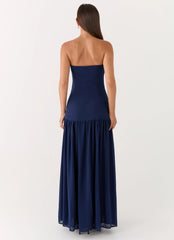 Eden Strapless Maxi Dress - Navy