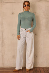 Sculpted Verse Knit Bodysuit - Sage