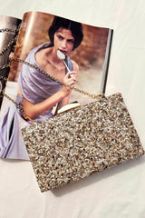 Starlit Mirage Clutch Bag - Beige