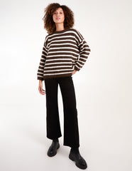 Soft Knit Round Neck Stripe Jumper