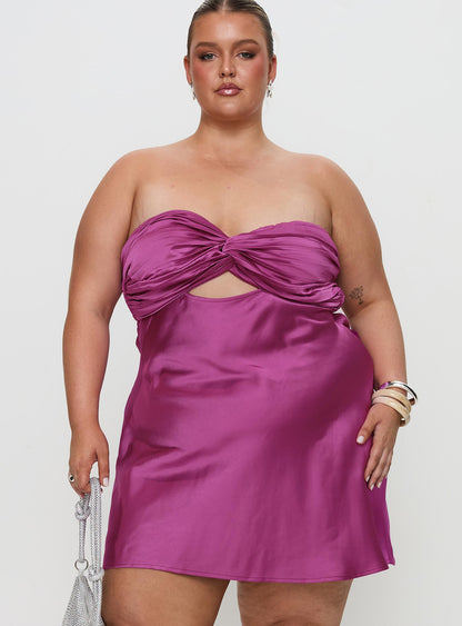 Faviola Mini Dress Purple Curve