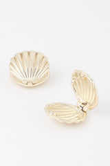 Maldives Dream Clam Shell Earrings - Gold