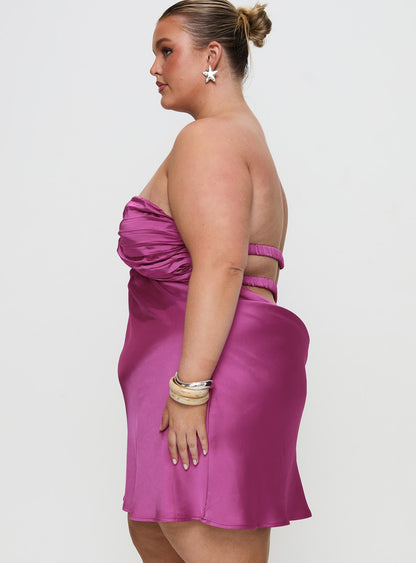 Faviola Mini Dress Purple Curve