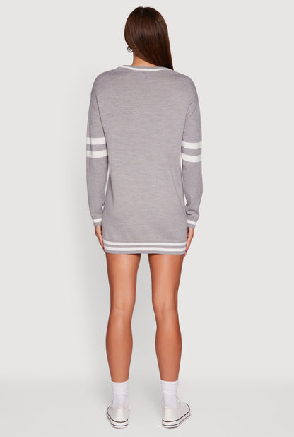 Sweater Dress with New York Graphic