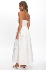 Kelita Strapless Maxi Dress White