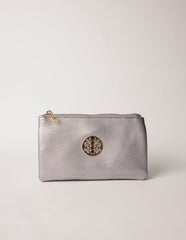 Detailed Zip Up Purse With Detachable Strap