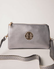 Detailed Zip Up Purse With Detachable Strap