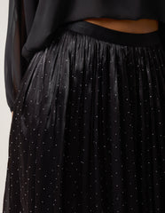 Shimmery Stud Detailed Tulle Skirt