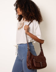 Suedette Adjustable Shoulder Bag