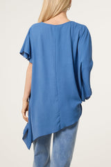 Short Sleeve Asymmetrical Top