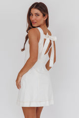 Loreine Tied Back Mini Dress Cream