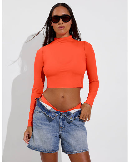 Rays Long Sleeve Top - Aperol