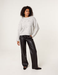 Diamante Round Neck Jumper