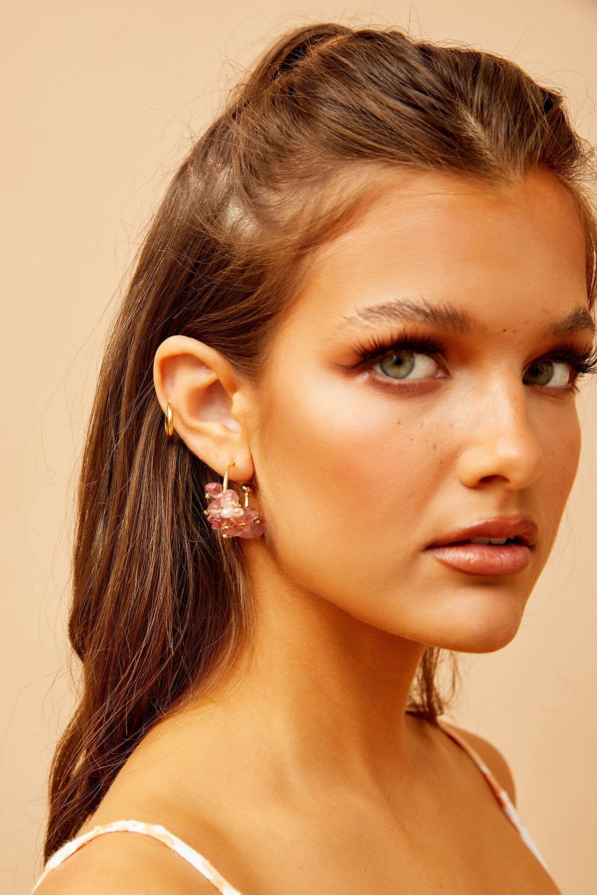 Ayaka Earrings - Rose Pink