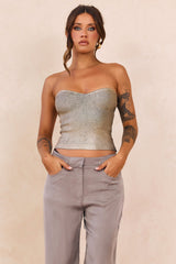 Breezes In Sunsets Foil Knit Top - Gold