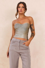 Breezes In Sunsets Foil Knit Top - Gold
