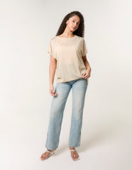 Shell Trim Oversized Top