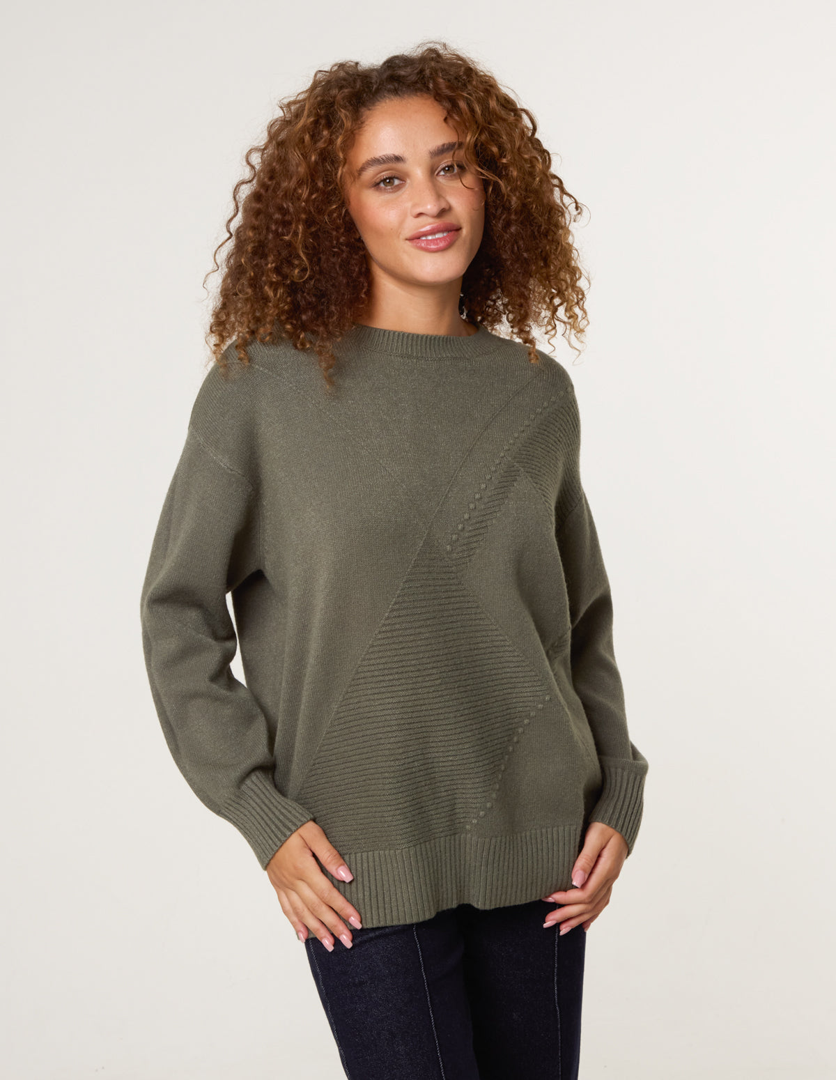 Argyle Stitch Detail Jumper