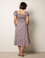 Gingham Milkmaid Midi Dress