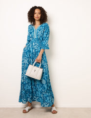 Embellished Kimono Style V Front Dress