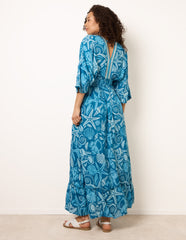 Embellished Kimono Style V Front Dress