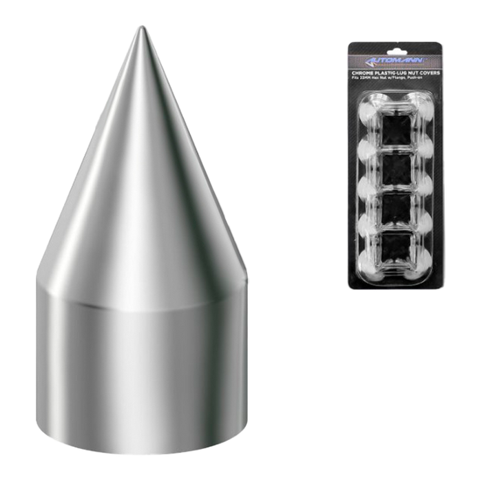 CHROME PLASTIC PUSH ON 10PK