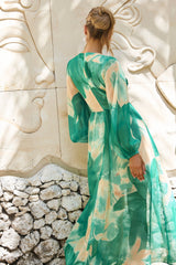 Coastlines Maxi Dress - Green Multi