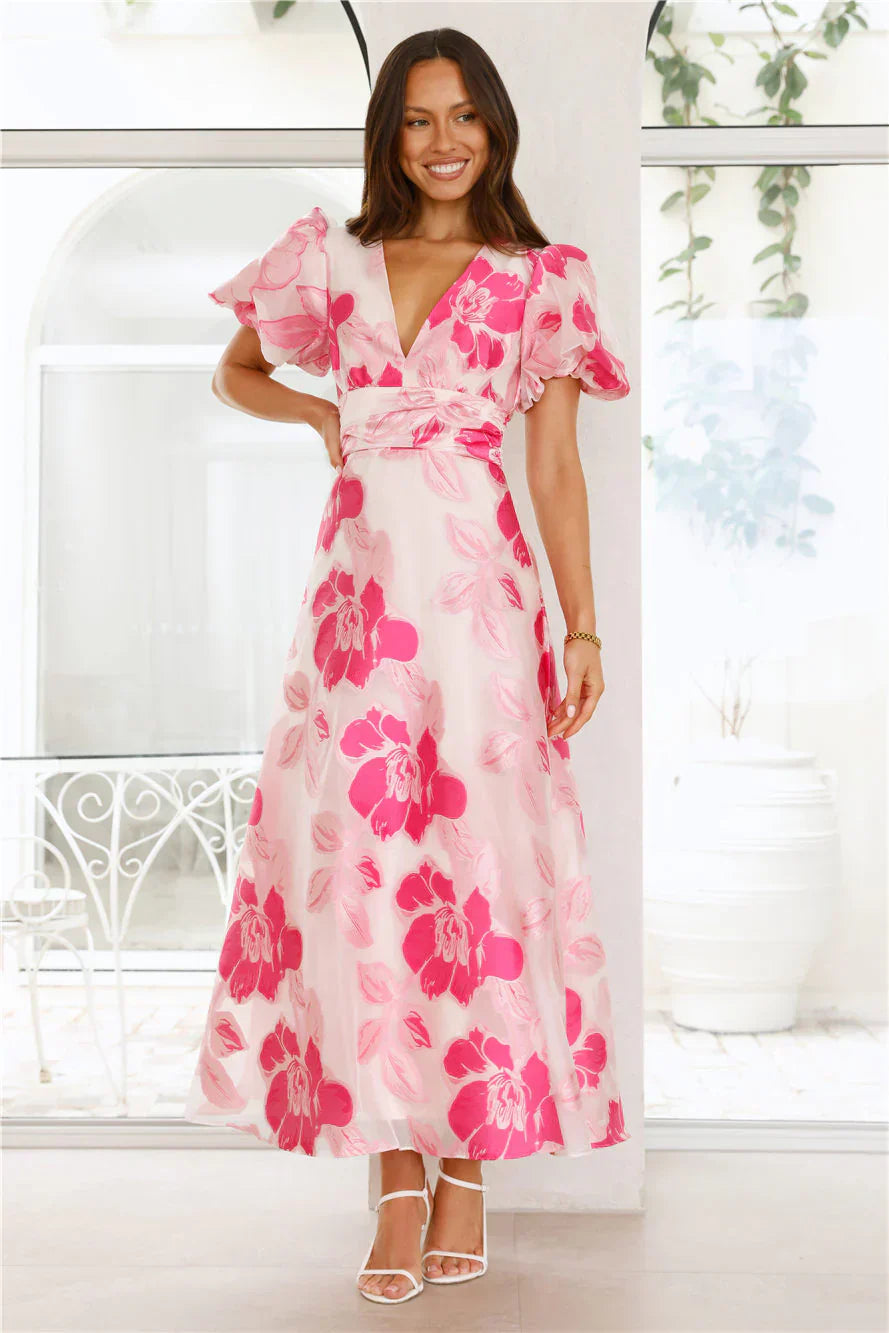 Electric Rose Maxi Dress Pink
