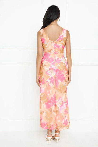 Floral Sunlight Maxi Dress Pink