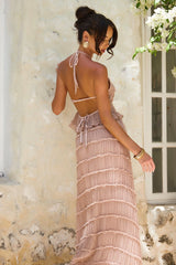 Seraphina Halter Top - Taupe