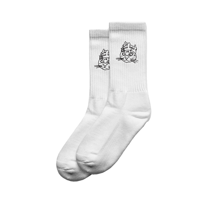 TDCC TH CAT SOCKS - (WHITE)