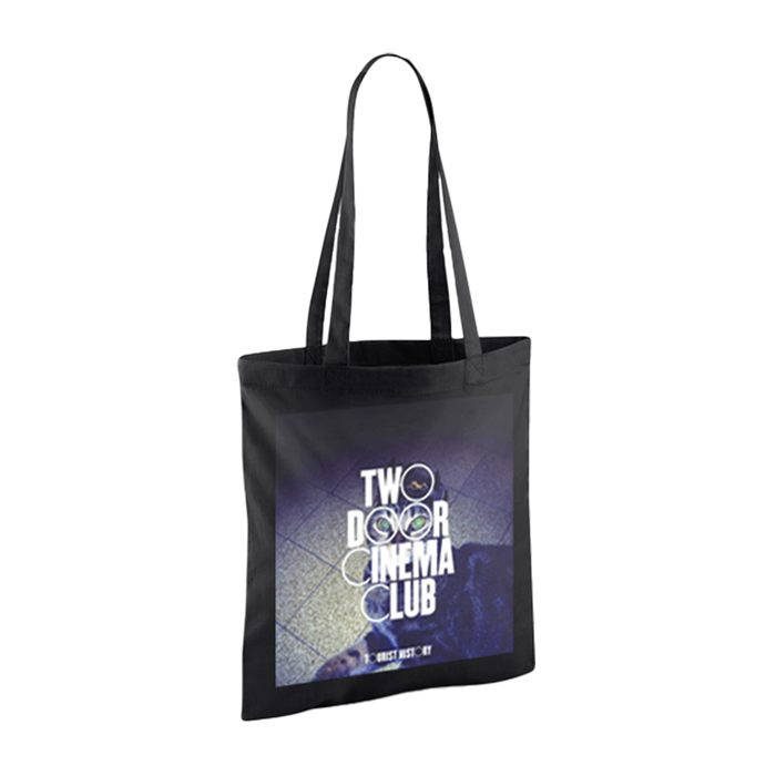 TOURIST HISTORY BLACK TOTE BAG