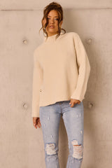 Washed Ashore Knit Sweater - Bone
