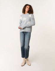 Jumper With Embroidered Flowers